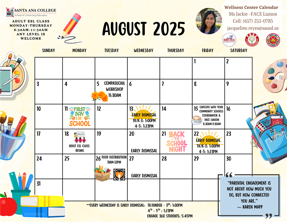 FACE May Calendar